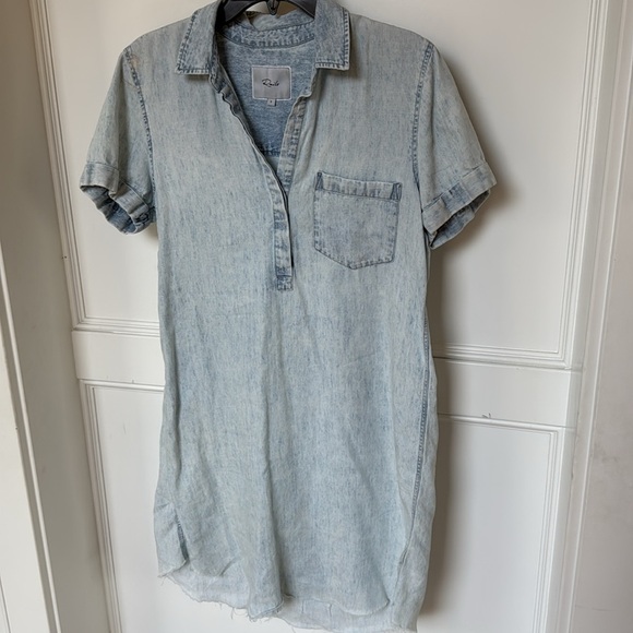 Rails Valerie Dress Light Vintage Denim Tencel Mini Dress Size Small - Picture 5 of 14